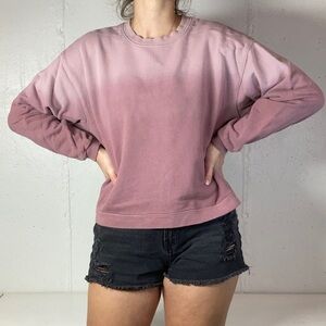 Madewell Ombré Dusty Rose Pink Crewneck Sweatshirt